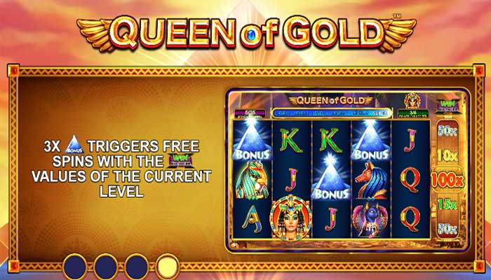 tampilan queen of gold slot