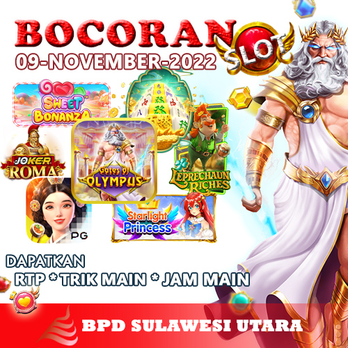 Bocoran Slot Online BPD Sulawesi Utara 09 November 2022